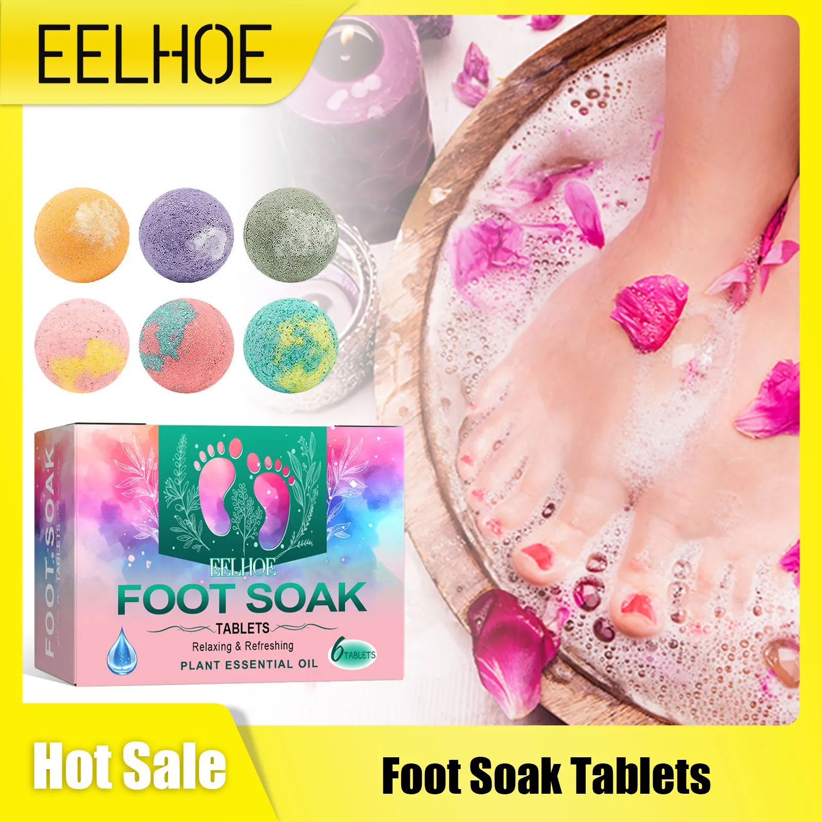 

Soak Foot Tablets Soothing Body Relaxing Relieve Fatigue Foot Bath Anti Dryness Dead Skin Remover Soaking Feet Herbal Balls Spa