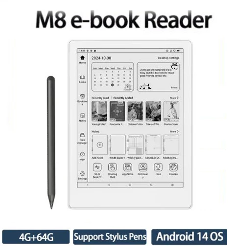 2024 New  Original Meebook M8 E-book Reader 7.8 inch E-ink Screen Android 14 Ebooks reader and Fast Refresh 4G RAM 64GB ROM