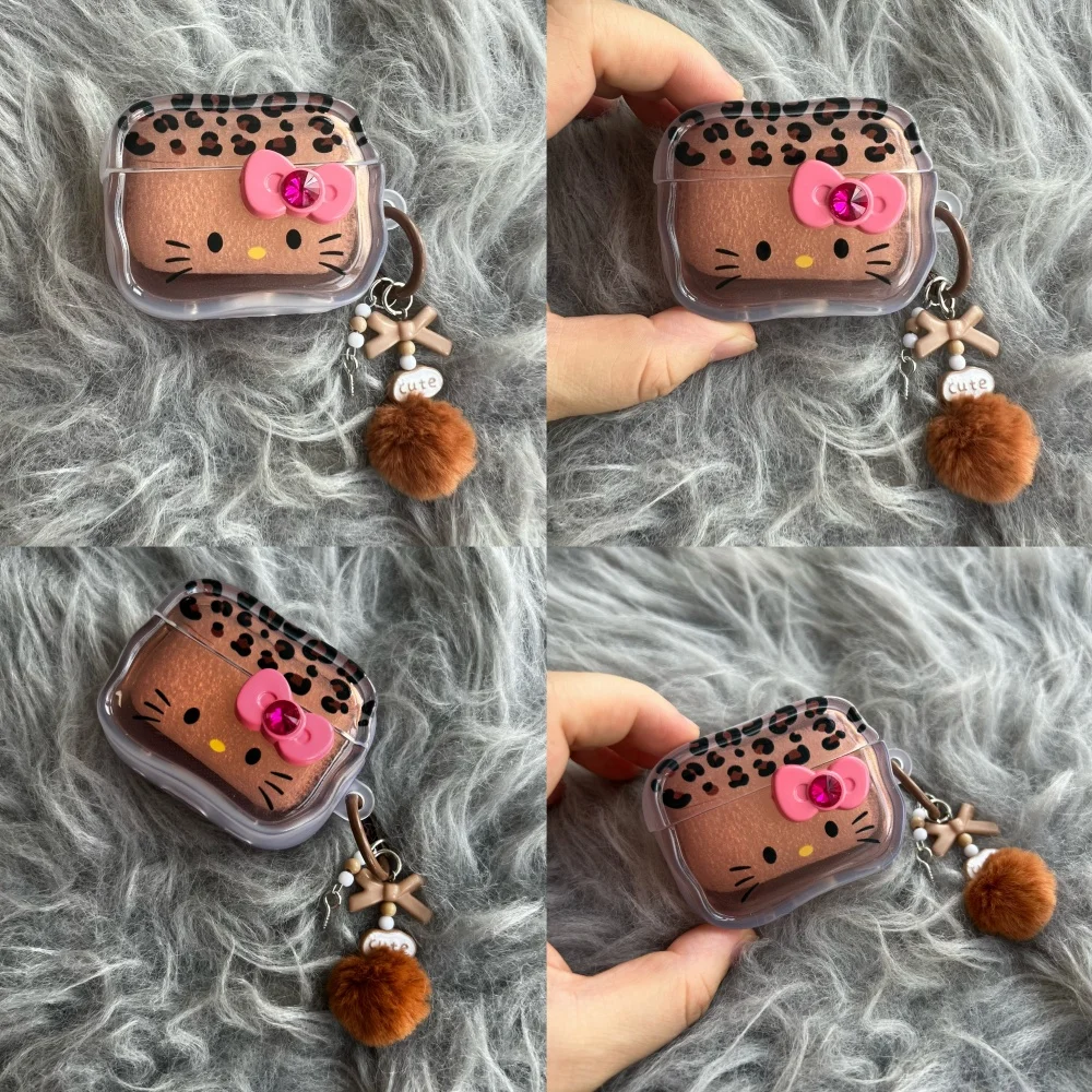 New Leopard Kitty Earphone Case For AirPods Pro3 4 3 2 1 Car