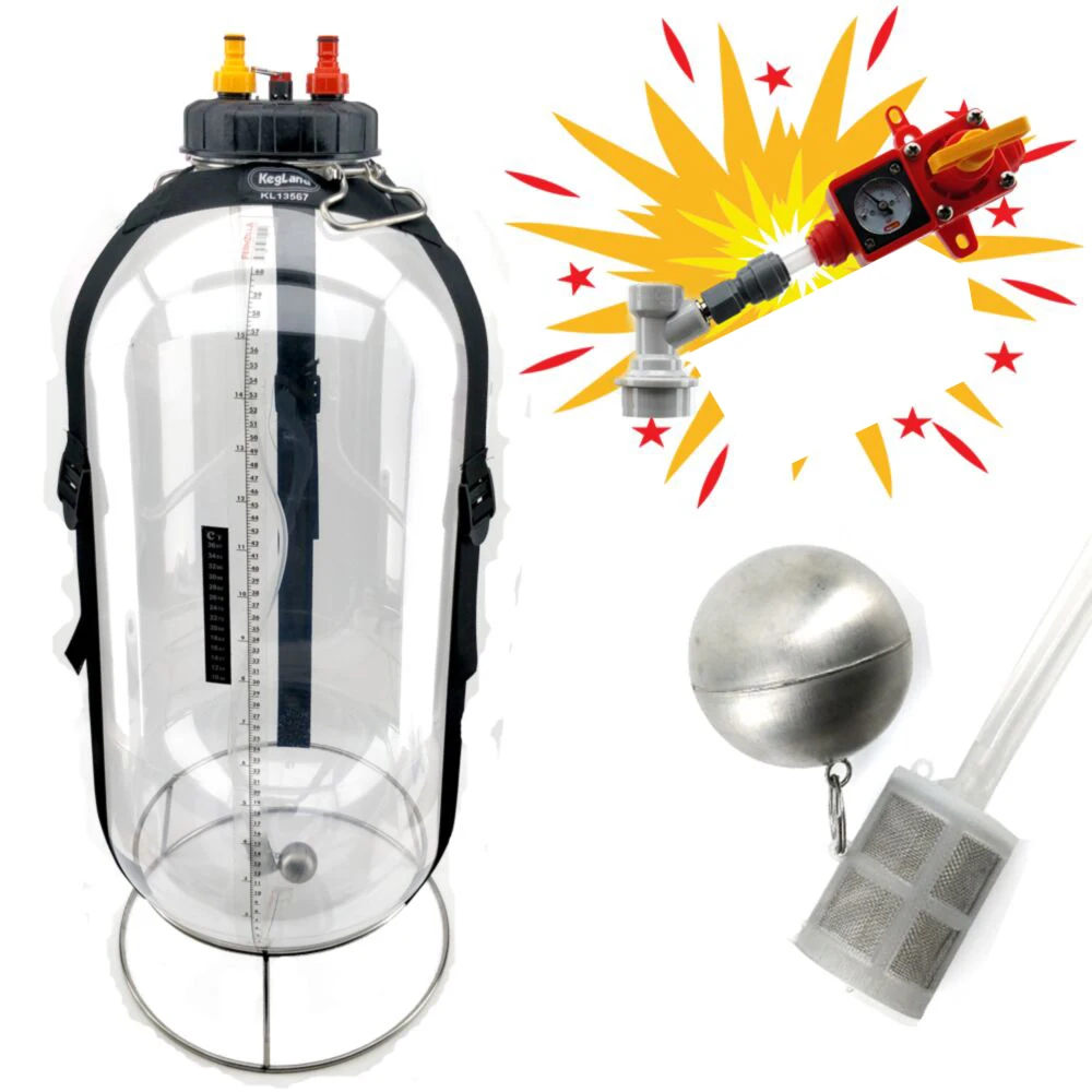 KegLand 60L FermZilla All Rounder Zestaw do warzenia piwa ciśnieniowego Pet Transparent Fermentacja wizualna