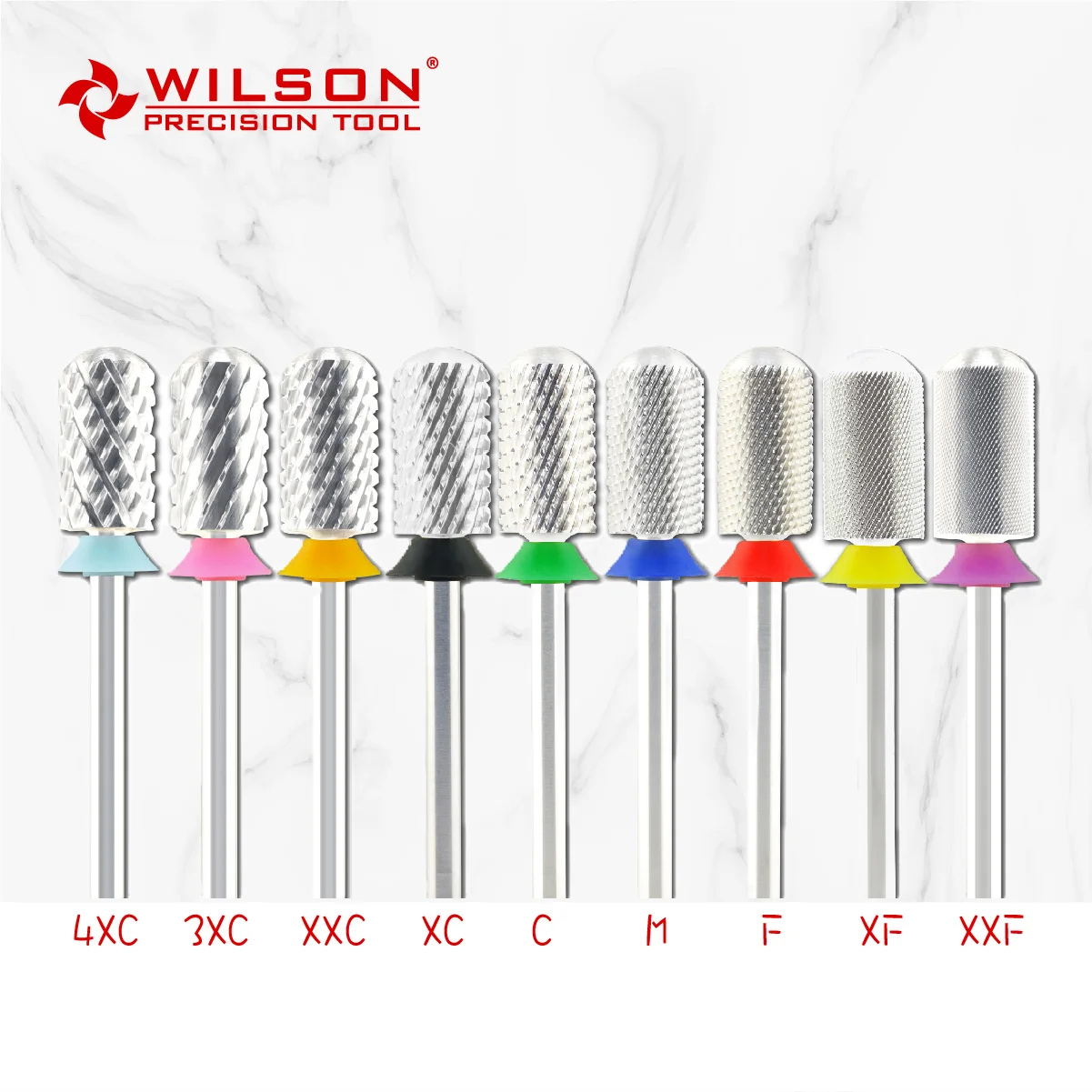 WILSON Large Barrel Smooth Top Bit เจาะเล็บมืออาชีพเครื่องกลึงเล็บไฟฟ้าเล็บ sande เจาะสําหรับ Nailsr