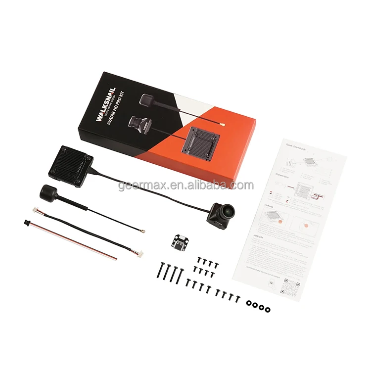UAV Spare Parts Antenna VTX Camera Kit for CADDXFPV Walksnail Avatar HD Pro 4km Range 6V-25.2V 22ms Low Latency Drone Components