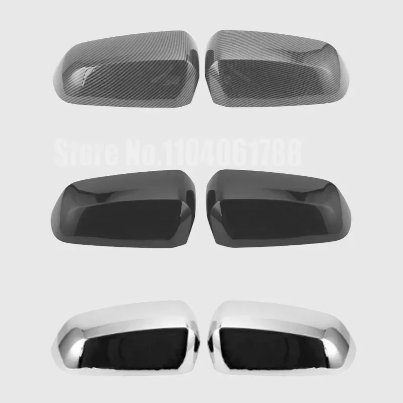 2PCS Fit for Ford Ranger Everest 2024 2025 2026 Side Mirror Cover Wing Rearview Accessories Carbon Pattern Glossy Black Modified view 6