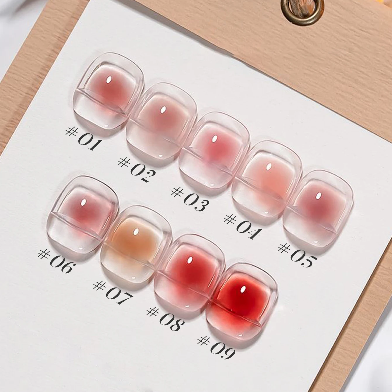 10ML 1-9pcs Internet Celebrity Autumn Pure Desire Blush Jelly Gel Nail Polish Ice Clear Pink Red Nude Nail Polish UV Light Nails
