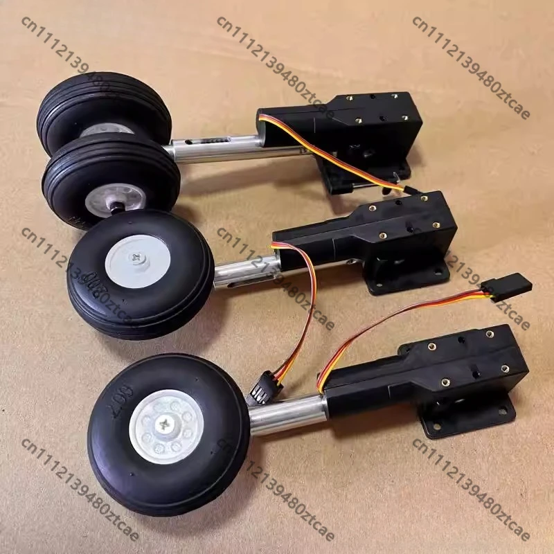 

111mm High Main Retractable Landing Gear With Shock Absorber 50mm Single Double Wheels Kneeling Steering Wheel For Model Plane