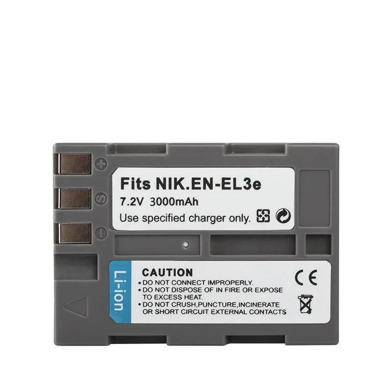 3000mAh EN-EL3e EN EL3e ENEL3e EL3E Battery and Charger For Nikon D30 D50 D70 D70S D90 D80 D100 D200 D300 D300S Camera Batteria