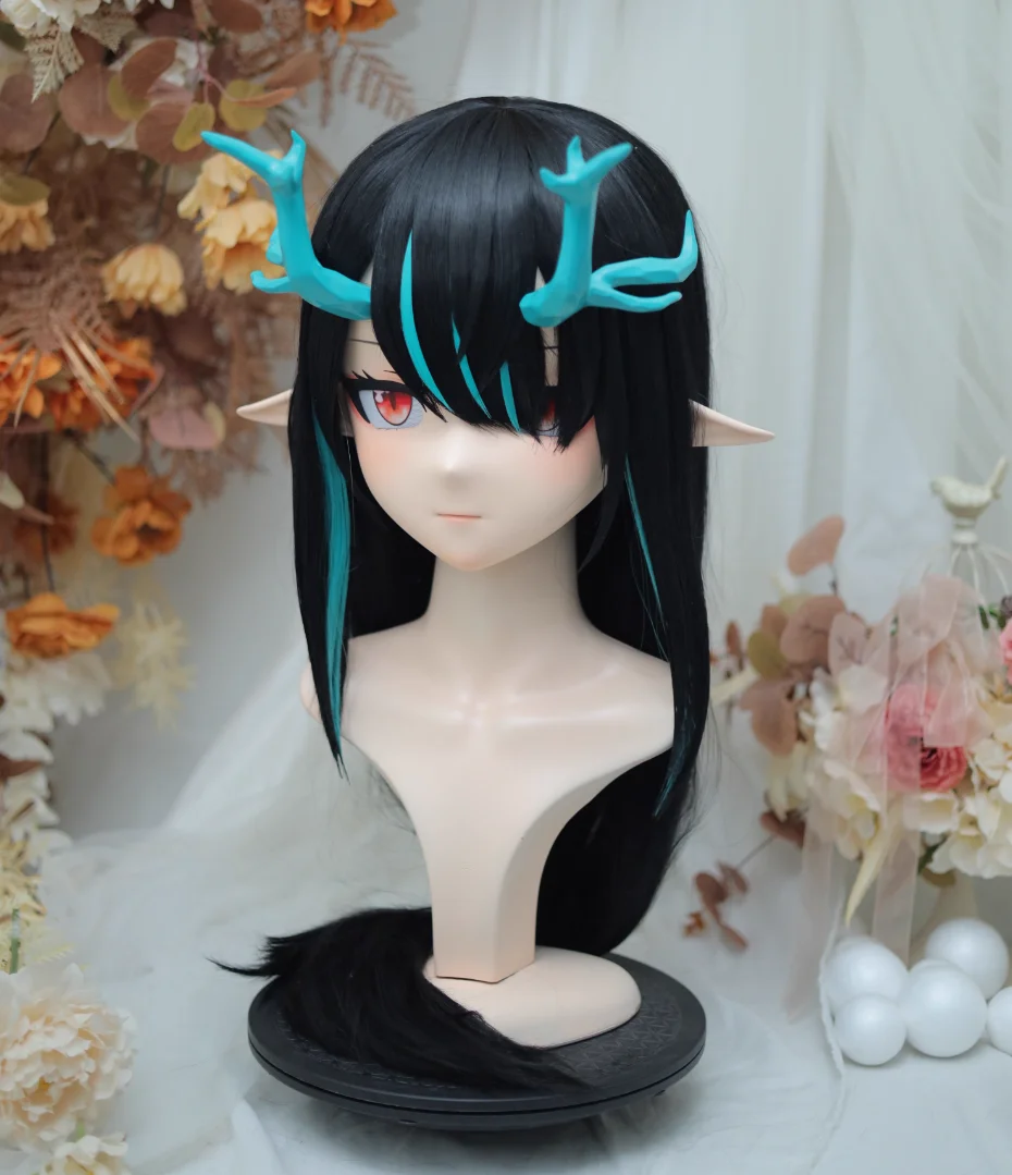 

(NFD-14-46)Customize Full Head With Lock Crossdress Doll Female/Girl Japanese Anime Cartoon Character Kig Cosplay Kigurumi Mask