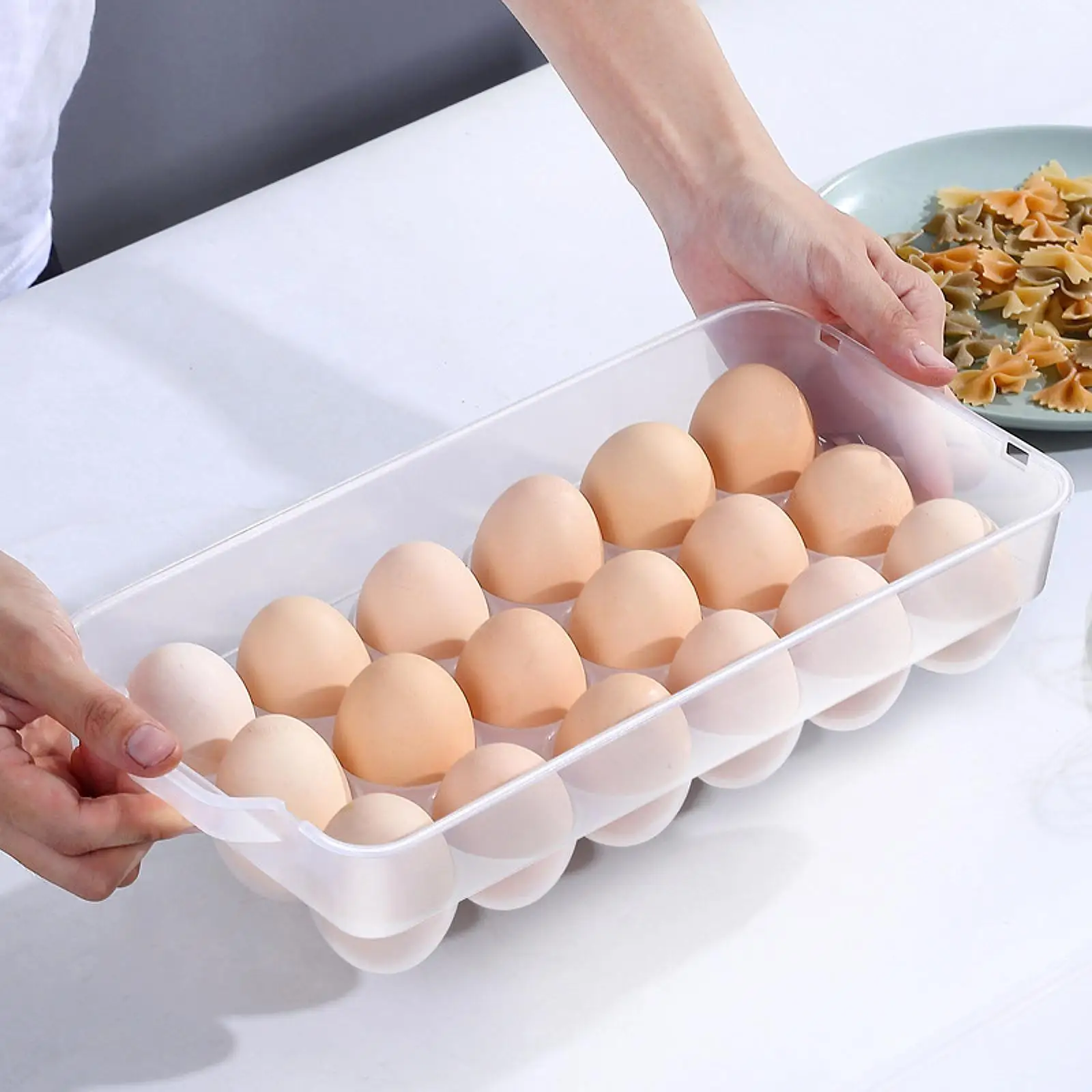 Clear Transparent Egg Storage Box Portable Serving Tray Egg Storage Solution