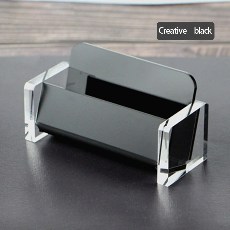 

Acrylic business card holder storage small card storage box Business card holder Creative exhibition gift carved logo