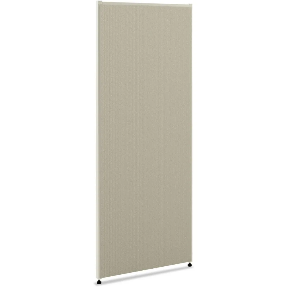 Panel , 72"H X 48"W , Light Gray Finish , Gray Fabric,room Divider