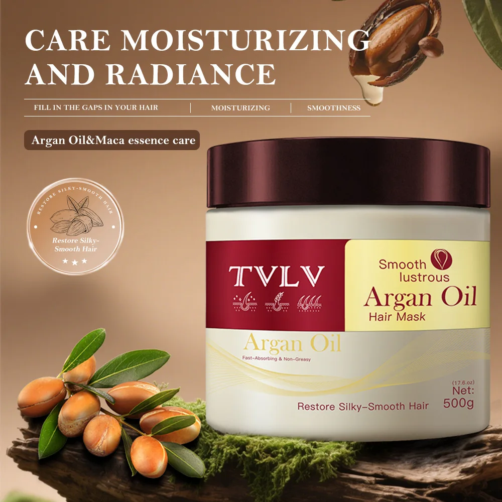 

TVLV Moroccan Argan Oil Deep Repair Hair Mask Nourishing Smoothing Dry Frizzy Hair Conditioner
