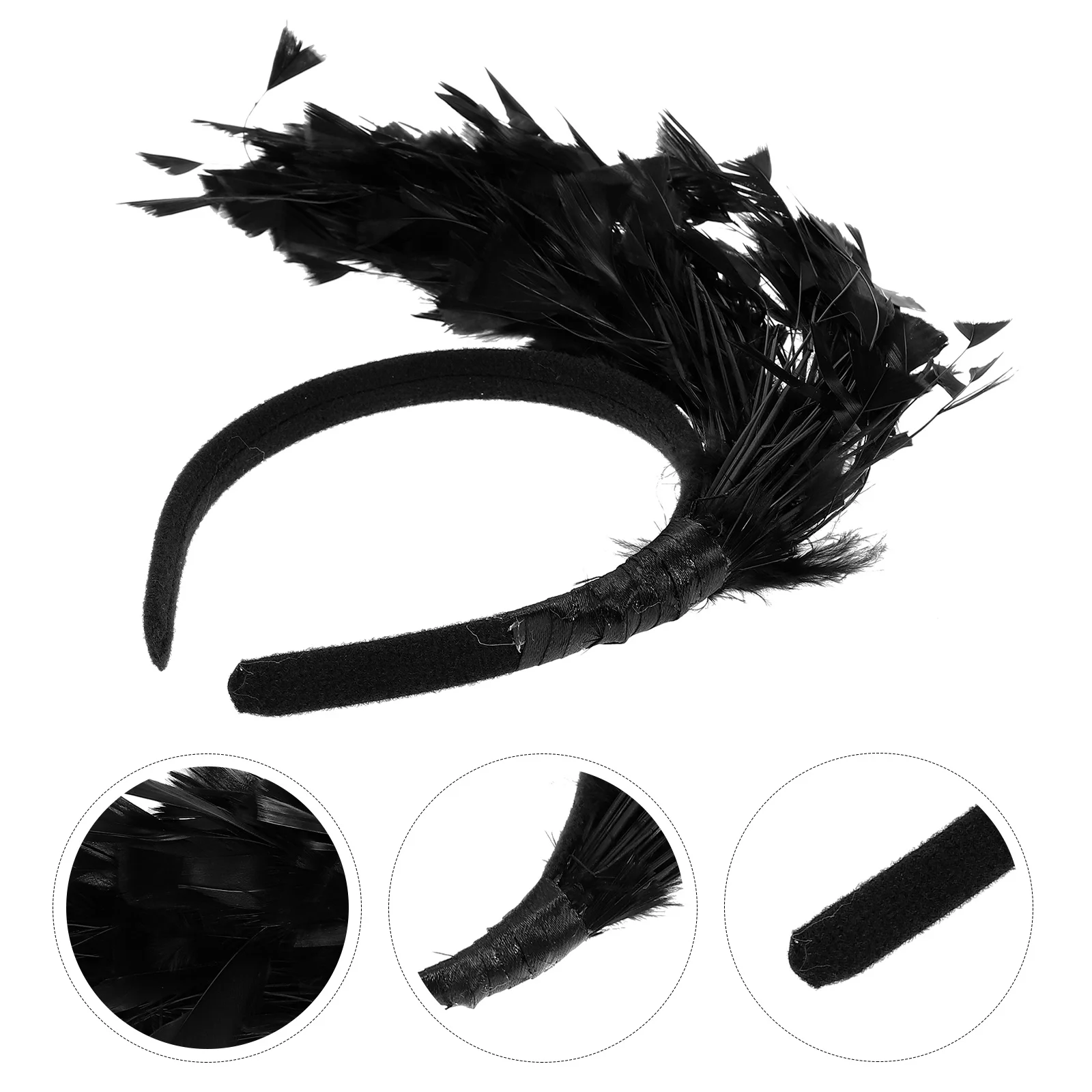 

Fake Plume Leaf Headband Comfortable Women Party Headpiece Carnival Fascinator Hairband Party Headband Carnival Hairband