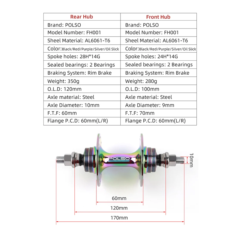 Intro7 WS008 Wheelset 700C Fixed Gear Front and Rear Wheel Sets Aluminum Alloy Single Speed Track Cycling Parts