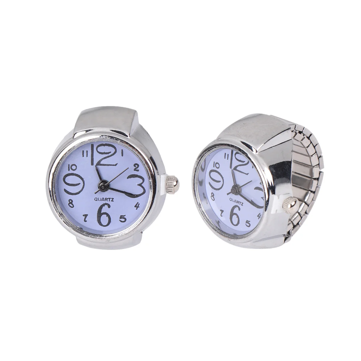 2 pçs dedo usar relógios de quartzo distintivo design exclusivo presentes para crianças amigos elegante decoração personalizada para todos