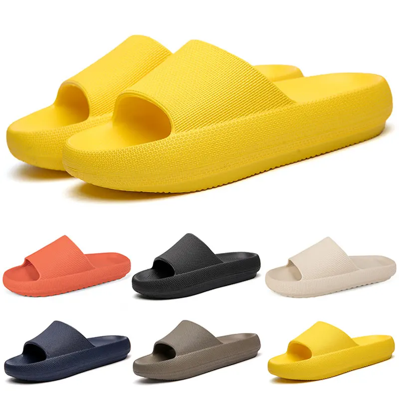 Women Men Slippers High elastic Thick Soled Slippers Cloud shoes Non-slip Flip Flops Beach Sandal EVA Men Slides Plus Size 36-45