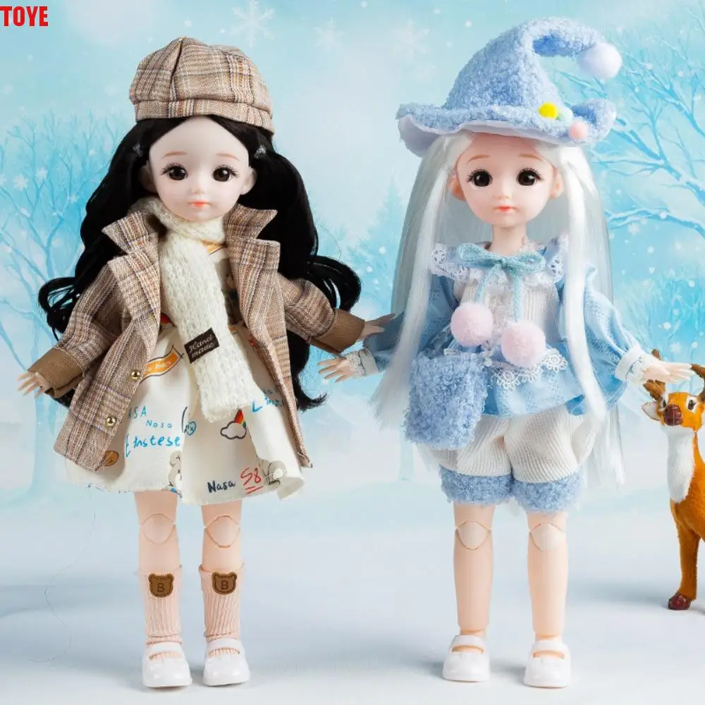 BJD Dolls BJD Dolls and Clothes Brown Eye Hinged Doll Removable Joints 3D Eyes Doll Anime 13 Movable Joints