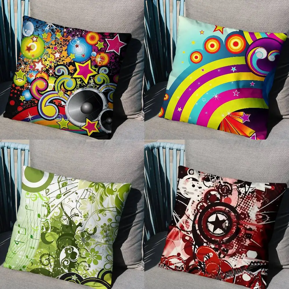 Colorful Art Frutiger Metro Pillow Case Sofa Living Room Bedroom Headboard Backrest Cushion Square Cushion Nap Time