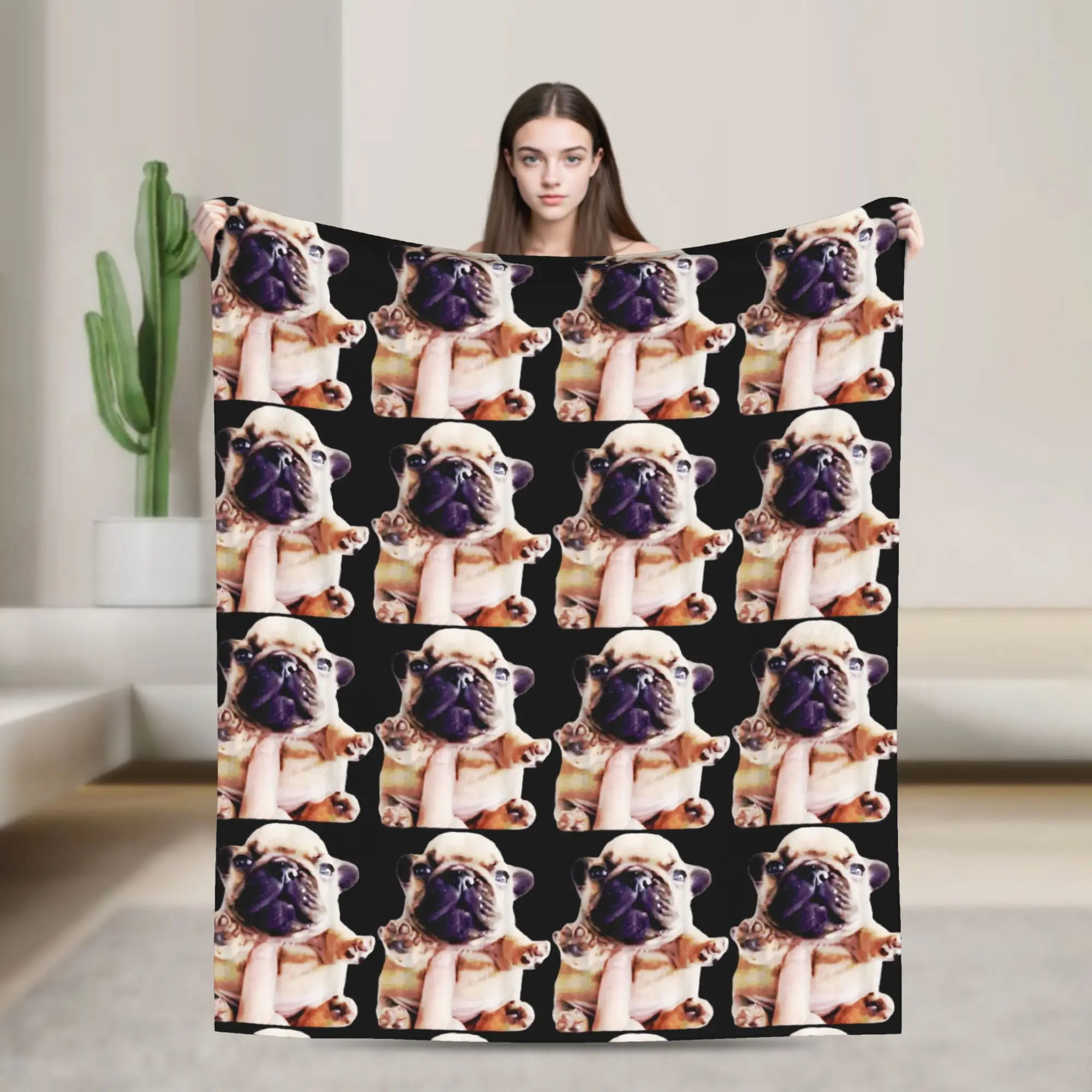 Pibble Meme مضحك الكلب الدماغ غسل بلدي البطن ميمي بطانية الفانيلا رمي بطانية للأريكة السرير المفرش الدافئة هدية عيد ميلاد