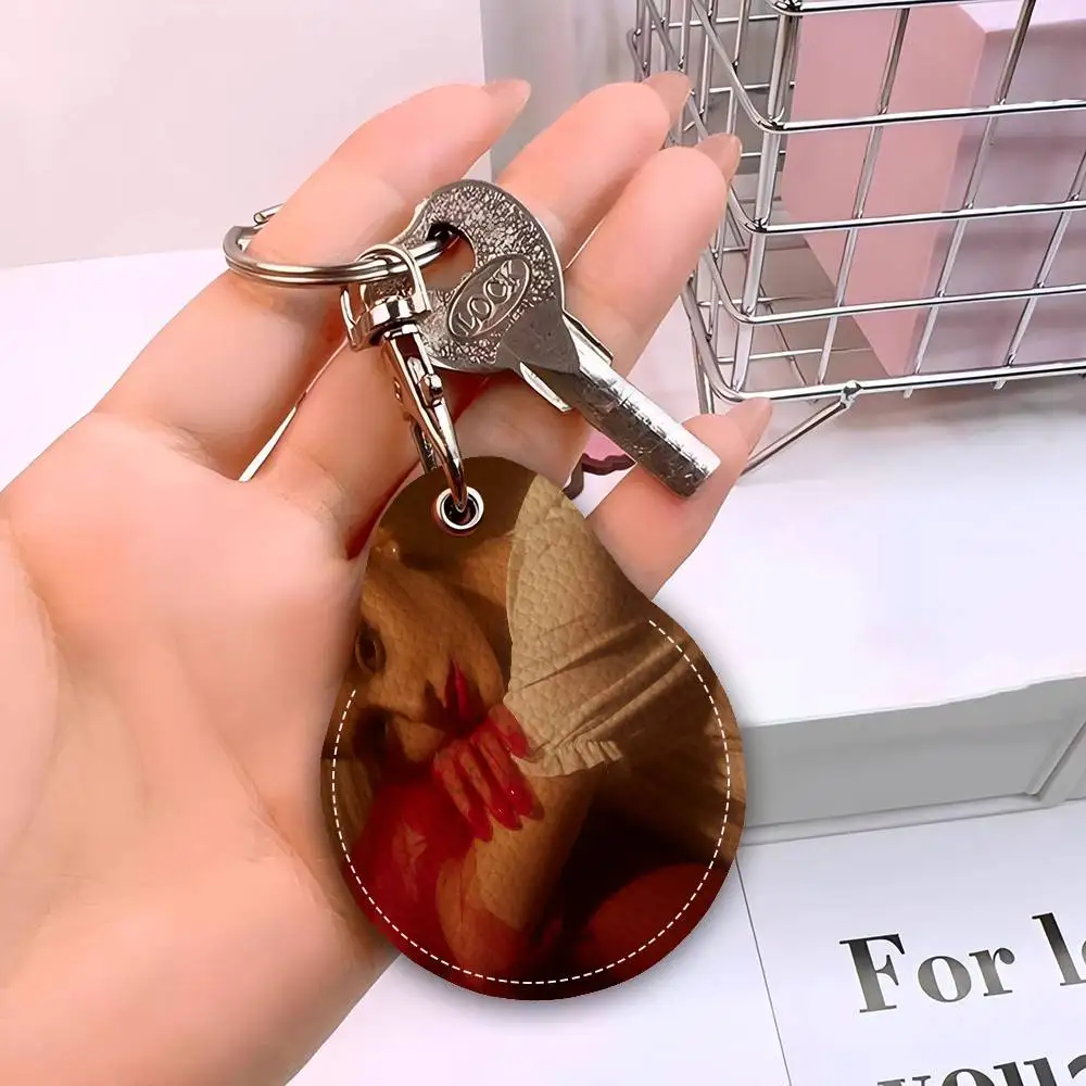 A-ArianaS Hot Singer G-GrandeS Mini Drop Shape Community Access Card Holder Elevator Card Sensor Drop Card Protector Keychain