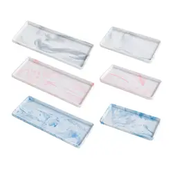 Marble Ceramic Bathroom Vanity Tray Rectangle Tray Creative Plate Nordic Tableware for Bathroom Home Storage Plate Tray