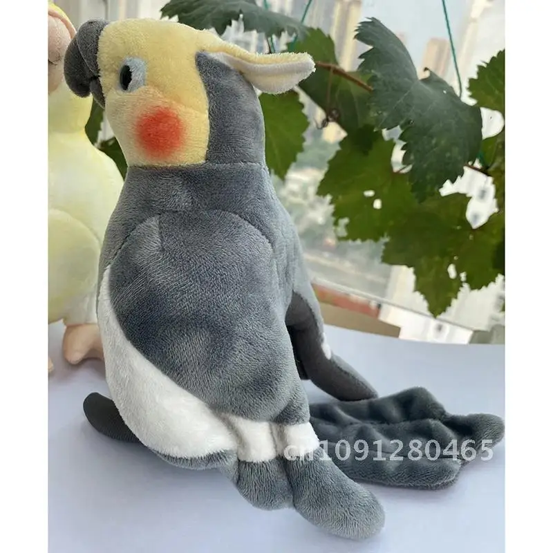 Jouets en peluche de calopsitte grise réaliste, mini taille, perroquet jaune réaliste, animaux en peluche, poupées cadeaux