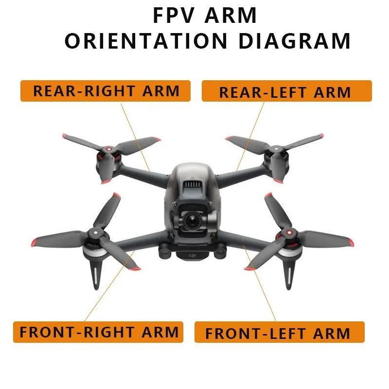 1 個のオリジナルフロント/リア/左/右アーム、モーター付き DJI FPV 用中古交換品