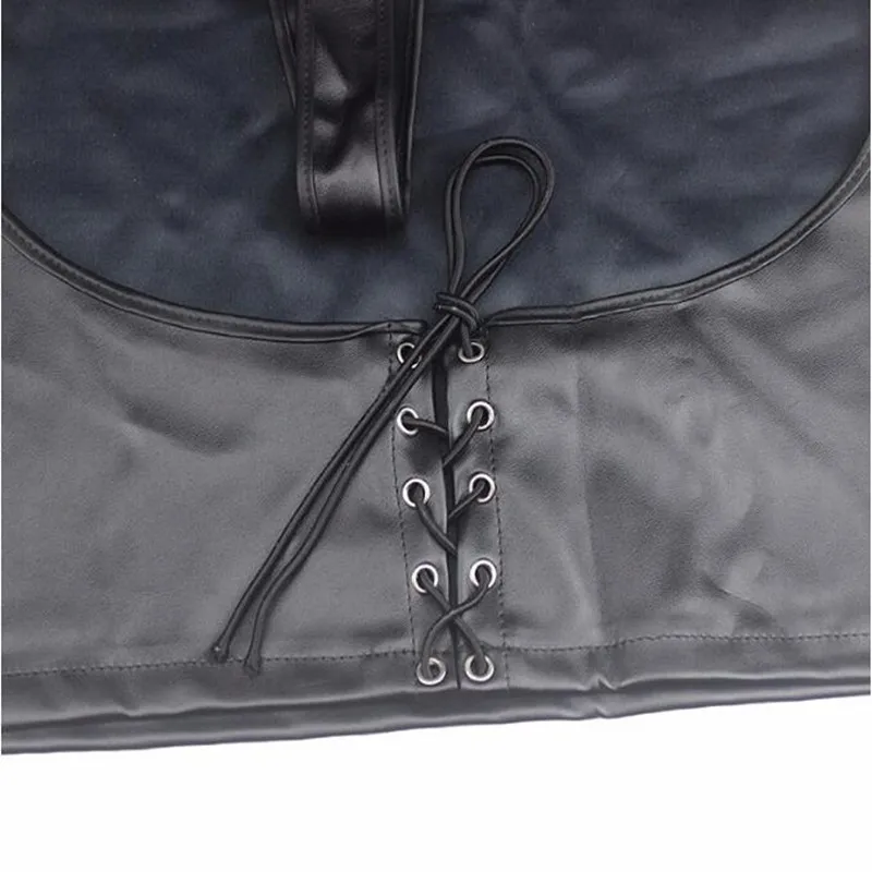 S-XXL minigonna Sexy in ecopelle in PVC nero da donna e gonne con fasciatura per spettacoli teatrali DS da campo notturno g-string