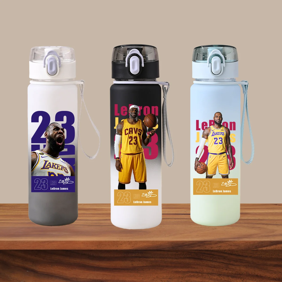 LBJ 23 LeBron Raymone James Basketball Water Cup All Star Hall Sports Memorial Water Bottle Large Capacity Outdoor Portable NBA