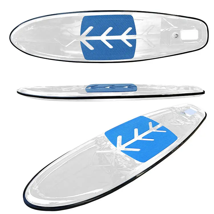 2023 New Design Fashion Beach Vacation Transparent Kayak Clear Stand Up Surfboard