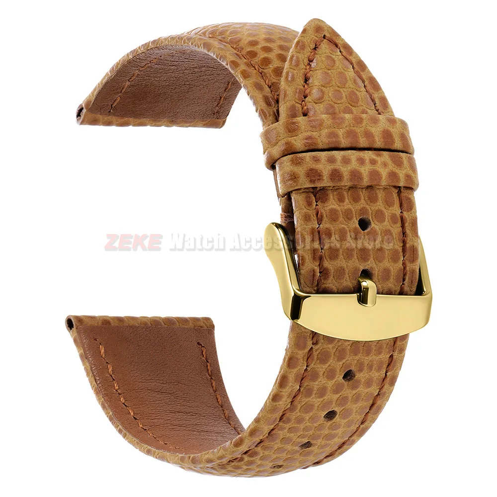 Echtleder-Uhrenarmband mit Eidechsenmuster, Wasserdicht, Schnellverschluss, Lederband 16/18mm 20mm 22mm Universeller Ersatz-Armbandriemen – Detail 15
