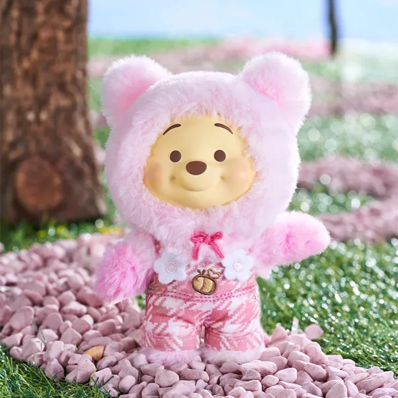 Winnie the Pooh Blind Box Plush Keychain - Vinyl Soft Stuffed Candy-Colored Bear Toy, Surprise Collectible Gift for Kids
