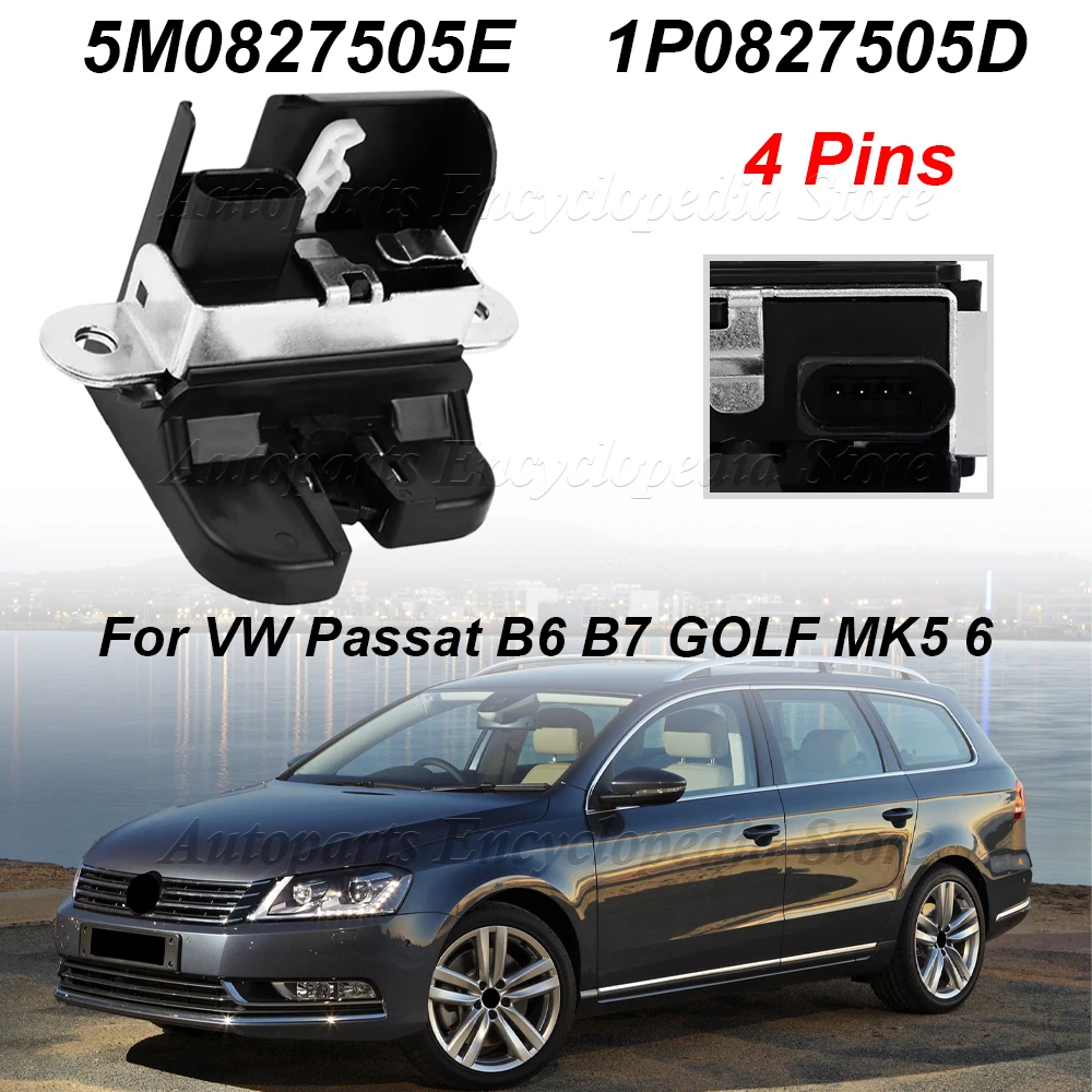 

1P0827505D For VW Passat B6 B7 GOLF MK5 6 GTI PASSAT POLO TIGUAN Rear Trunk Boot Lid Lock Latch 5M0827505E 1K6827505E 5K0827505A