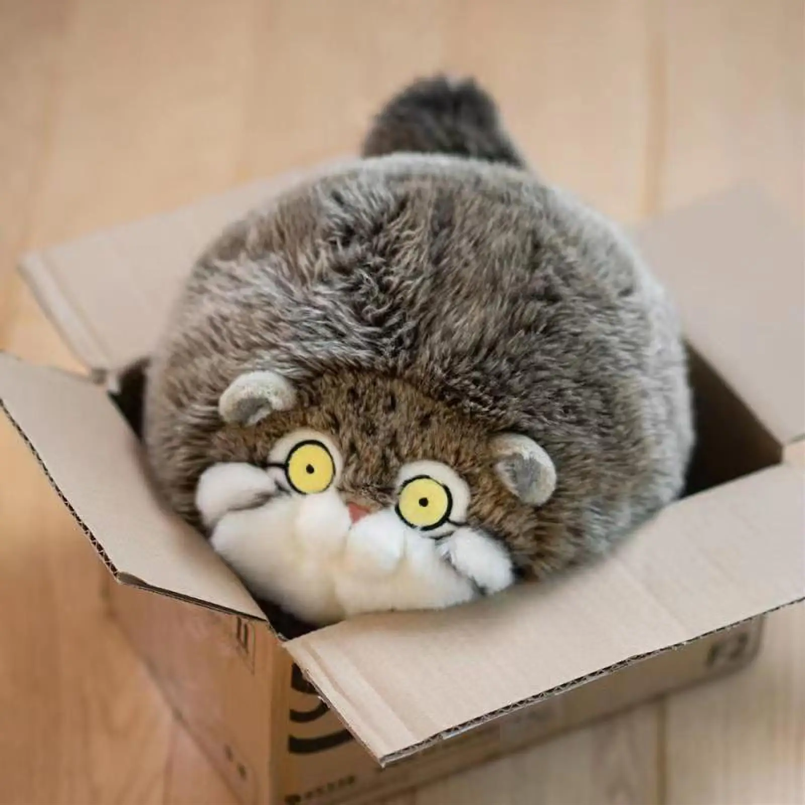 Chubby Pallas\'s Cat Plush Toy, Fat Manul Stuffed Animals Toys Doll, Soft Plush Stuffed Animal Plushie, Original Design Toy