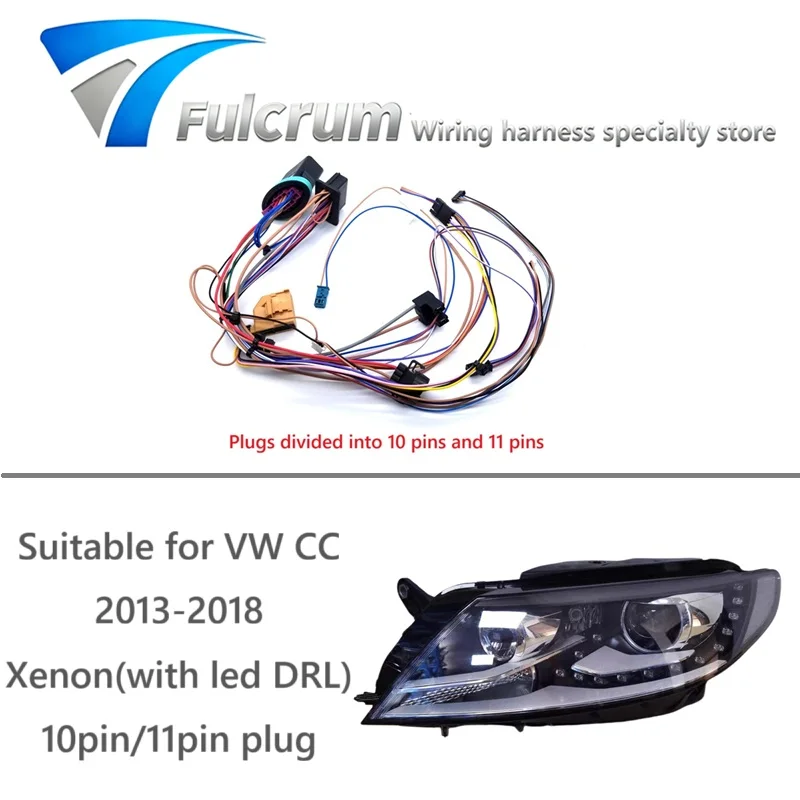 

Подходит для VW CC 2013-2018 жгут проводов фар, внутренний жгут проводов, жгут проводов в сборе, 10-контактный и 11-контактный разъем