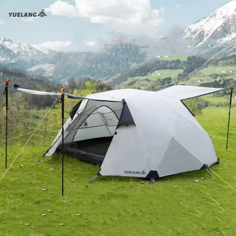 

2024 Factory Direct Sales 4-5 Person Ultralight Waterproof Tent UV Protection Black Coating Portable Outdoor Camping Tent