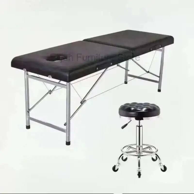 

Beauty Bed Folding Chair Massage Table Equipment Beds Tattoo Salon Professional Chiropractic Thai Pilates Lit Pliant Portable