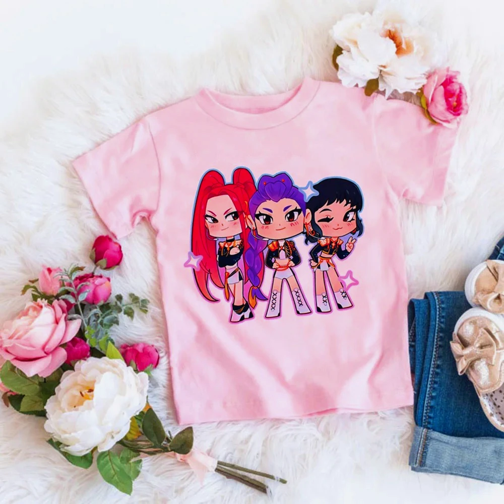 

25 New Fashion Movie Kids T-shirt KPop Demon Hunters Funny Gift for Fans Tshirt K-Pop Demon Hunters Clothes Cool Girls Tee Top