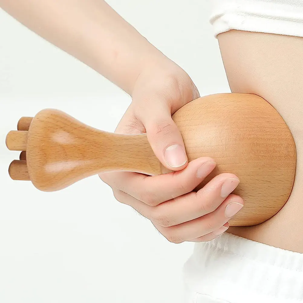 

2pcs Multifunctional Wooden Massage Tool Dual Muscle Roller Cup for Back Neck Shoulder Waist Thighs Ergonomic Design