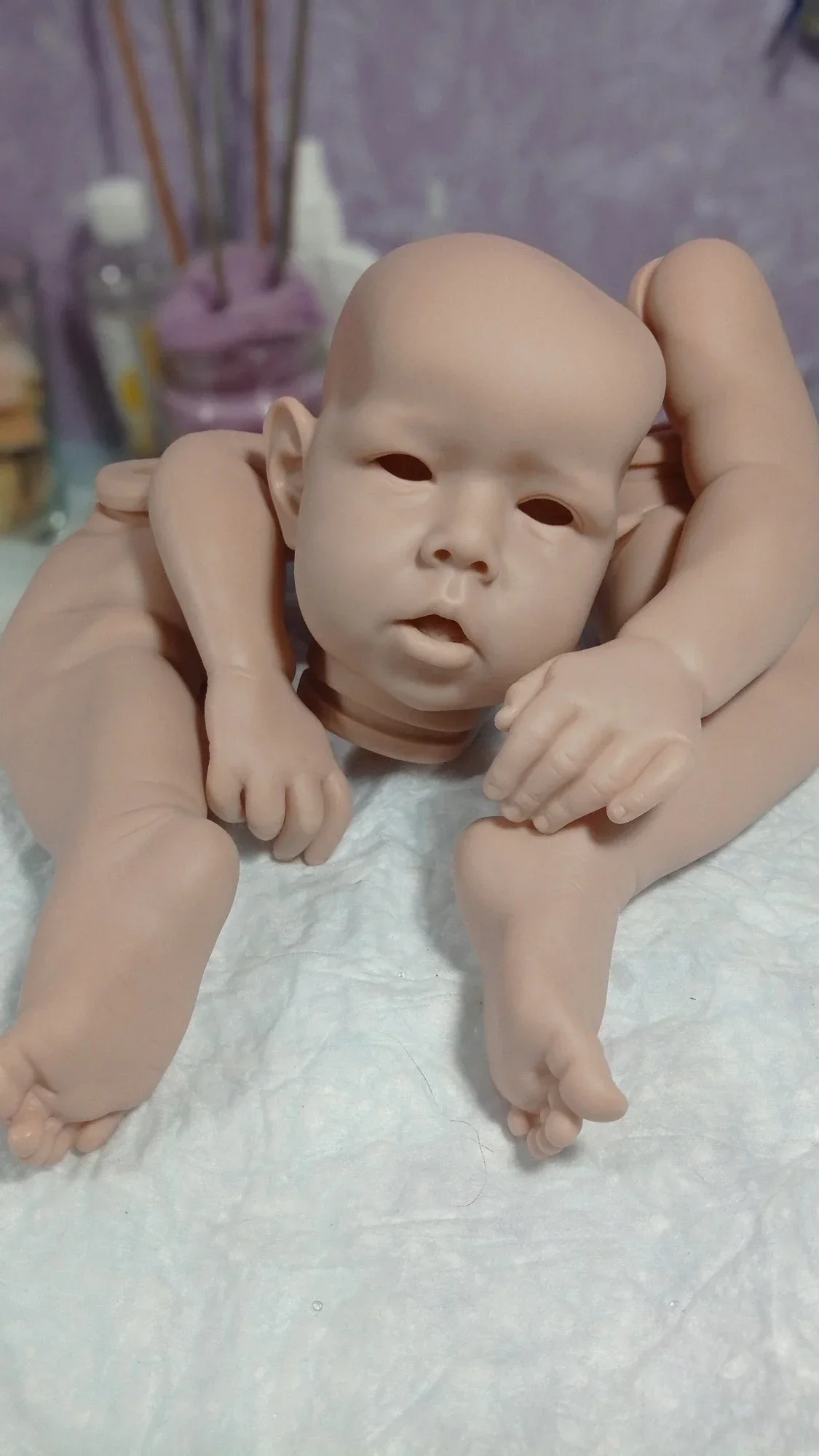

22/24/28/30Inches Reborn Doll Kits Liam Lifelike Real Touch Cloth Body Unpainted Unfinished Parts DIY Blank Doll Kit