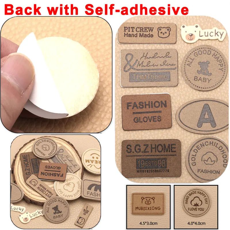 2-5PCS Self-adhesive Embroidered Patches Velvet Leather Badge Patches Clothes Repair Applique Stickers for DIY Dress Hat Jeans