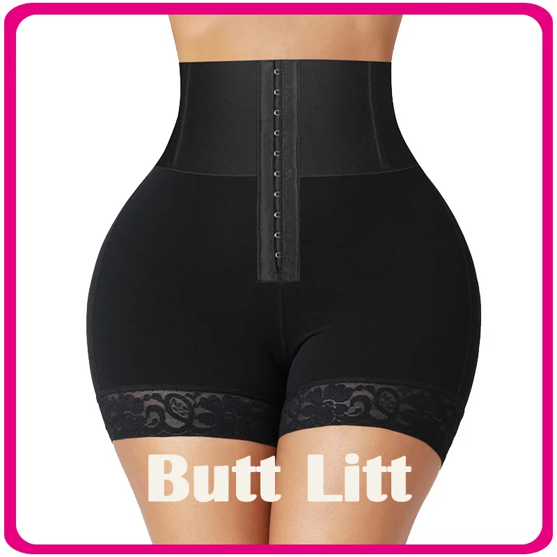 Women's High Waisted, Cinched, Breasted Shapewear Pants with Lace Lifting Hips, Lightweight and Breathable Flat Angle Pants