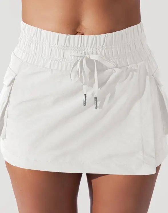 

2026 Summer New Women's Fashion Leisure Sports Yoga Fitness Lace up Skirts Shorts Women's Wear