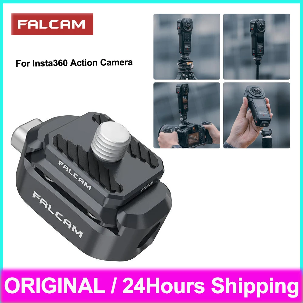 FALCAM F22 Quick Release Kit For  Insta360 Action Camera 2564 Lightweight invisible For Selfie Stick Anti-slip design Plate