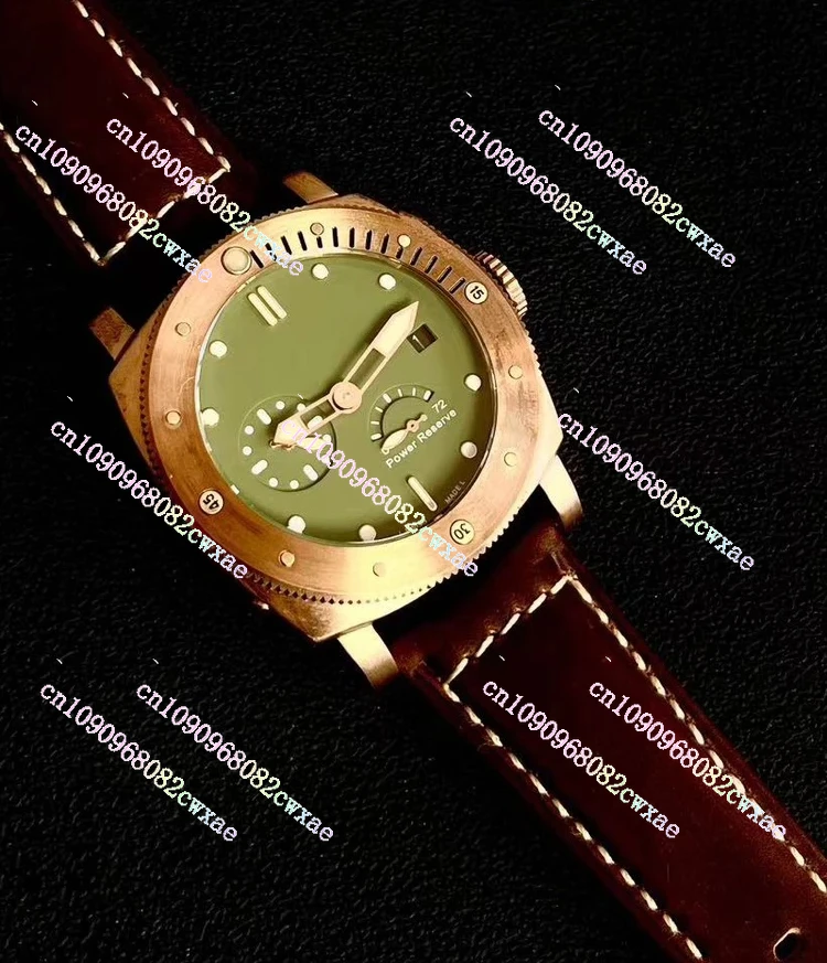 Tin bronze automatic mechanical men's watch large size 47MM sports and leisure seagull 2557 movement waterproof luminous