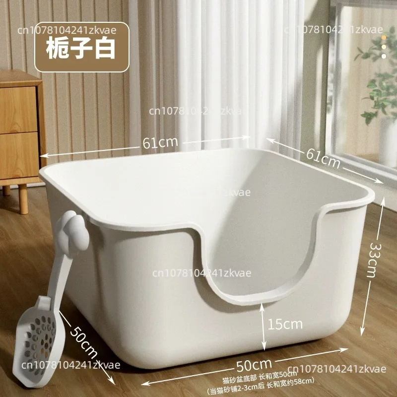 Extra Large Cat Litter Box, Anti-Scatter & Leak Proof Enclosed Toilet for Giant Breed Cats Training