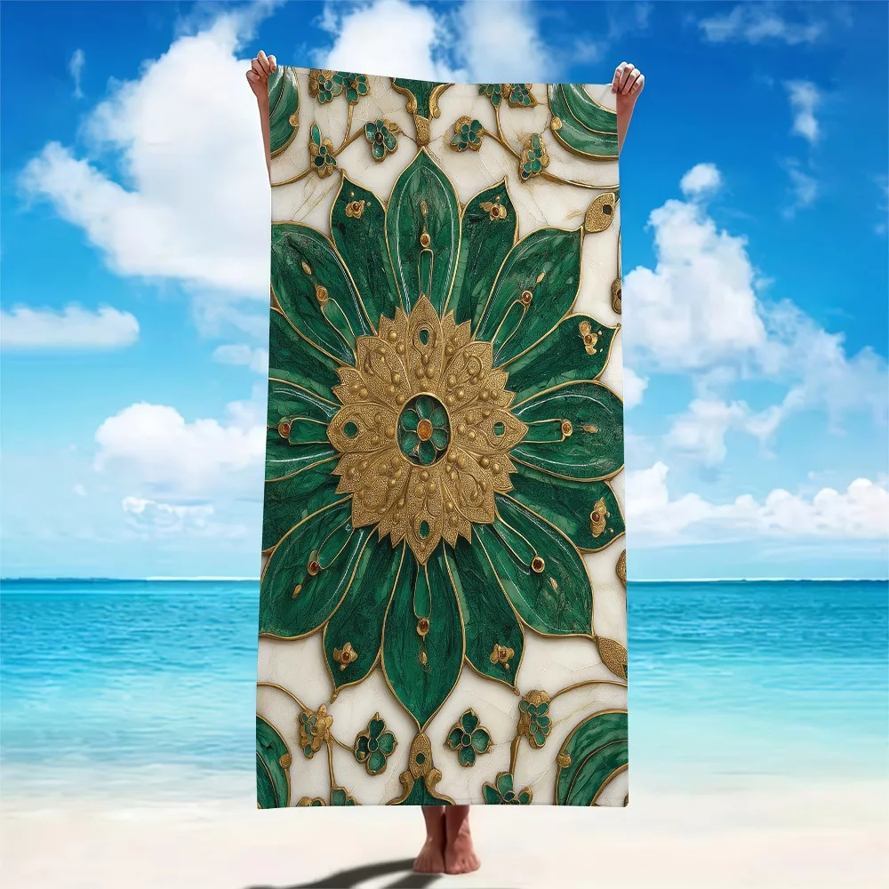 Urban Cosmic Beach Towel Midnight Blue Gradient Light Trail Beach Cover Lounge Stylish Modern