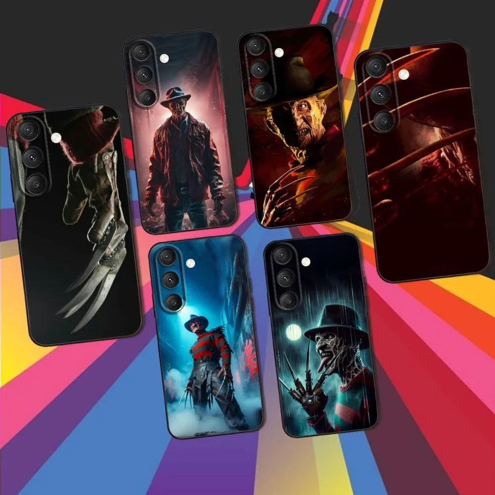 

F-Freddy Horror K-Krueger Phone Case For Samsung S25,S24,S23,S22,S21,S20,S10,Ultra,Plus,Lite,FE,Soft Silicone Black Cover