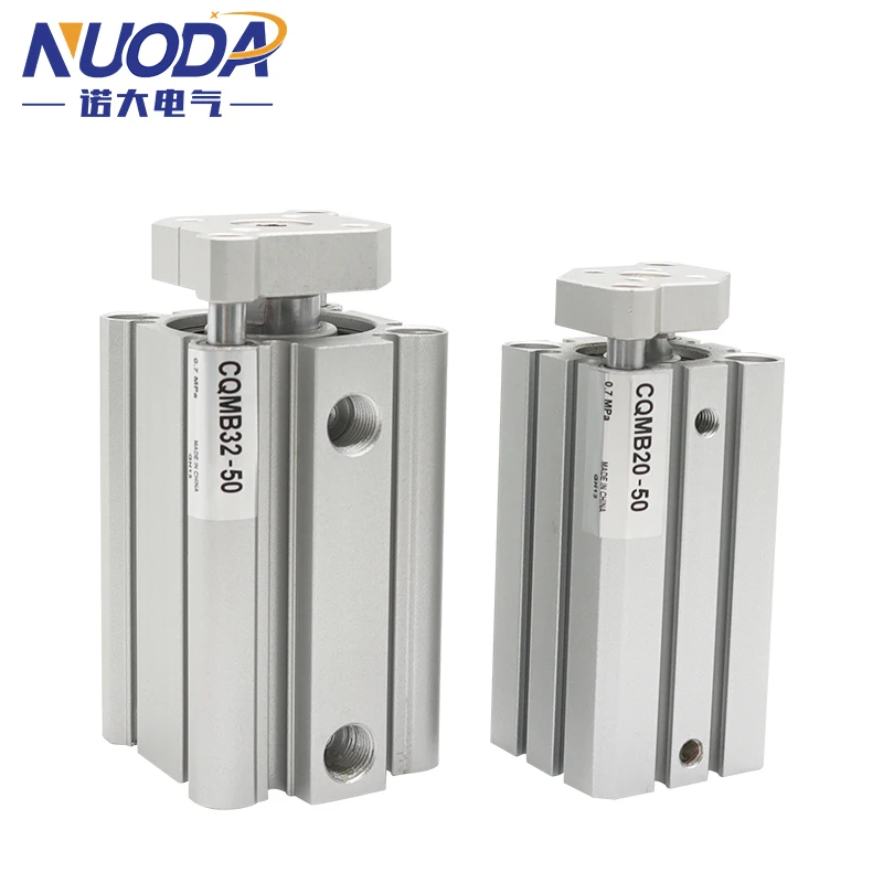 CQMB Series No Magnet Thin AIR Cylinder Double Acting Guide Rod Compact Pneumatic Cylinder CQMB12-5 CQMB16-10 CQMB20-15