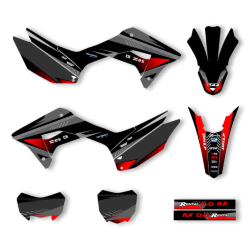 

DSMTECH Motorcycle Graphic Decal Stickers Kits For Honda CRF250F 2019 2020 2021 250F 250cc Motocycle Customized 006