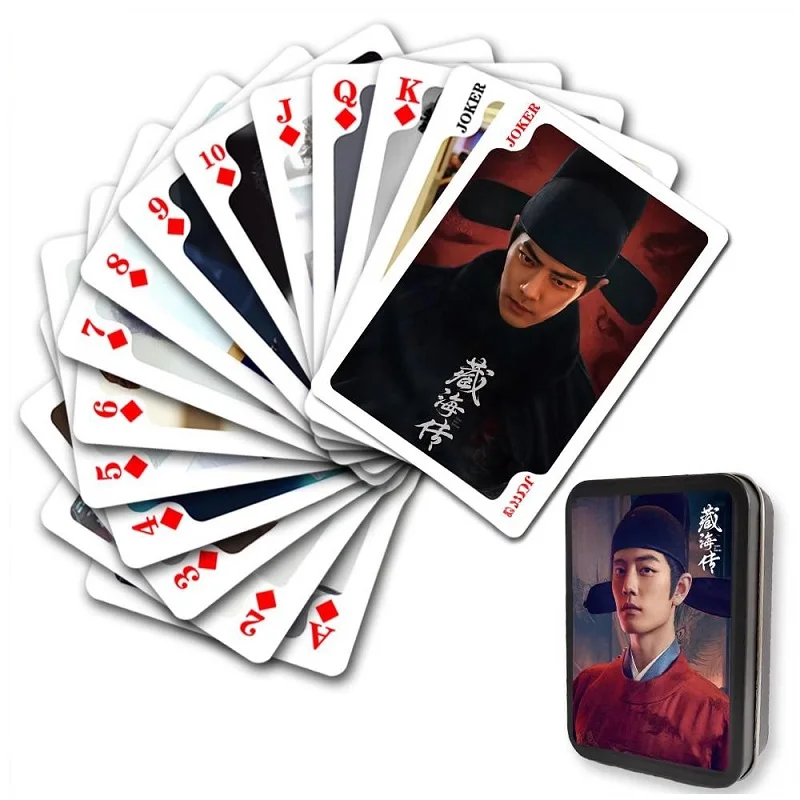 54 Pcs Chinese Drama Legend of Zang Hai Poker Set - Xiao Zhan & Wang Yibo Collectible Cards Game Gift
